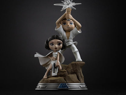 Iron Studios Star Wars A New Hope MiniCo Luke and Leia PVC Figure Set - View 2