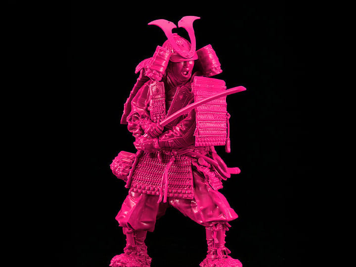 Max Factory PLAMAX Kamakura Period Armored Warrior (Pink Color Edition) 1/12 Scale Model Kit - View 2
