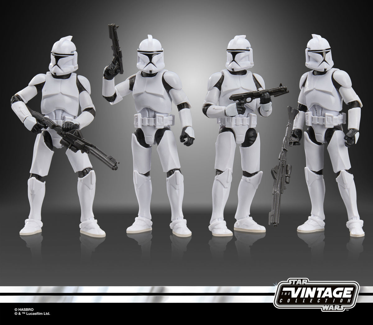 Hasbro Star Wars The Vintage Collection Phase I Clone Troopers Vol. 2 Exclusive Action Figure Set - View 3