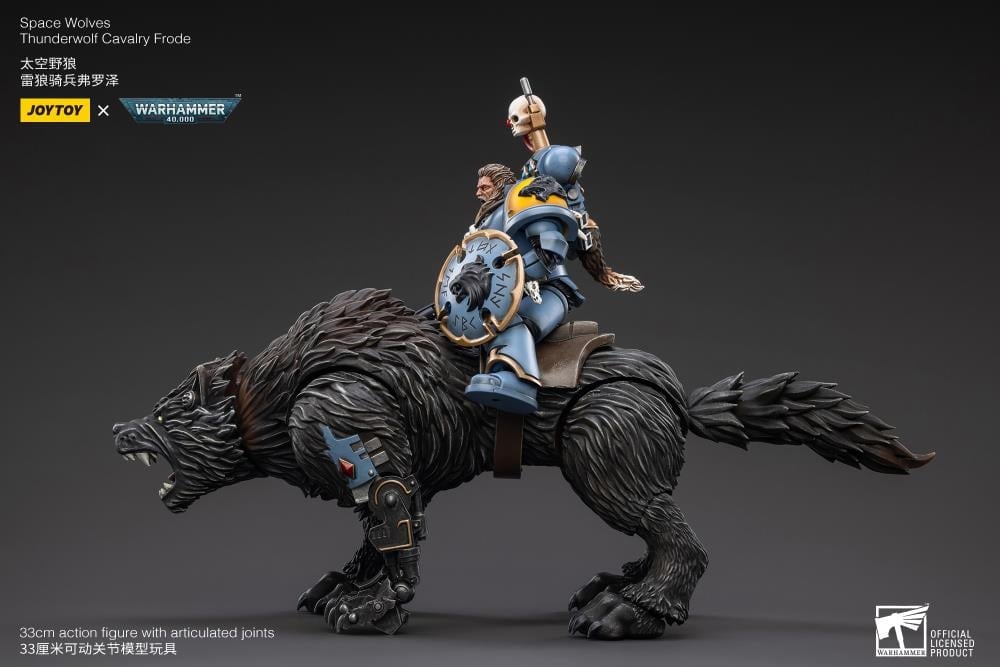 JoyToy Warhammer 40K Space Wolves Thunderwolf Cavalry Frode 1/18 Scale Figure - View 9