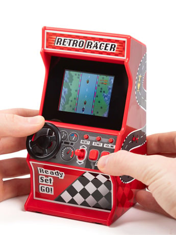 ThumbsUp! Orb Gaming Retro Mini Racing Arcade Machine with 30 Games (6-Inch)