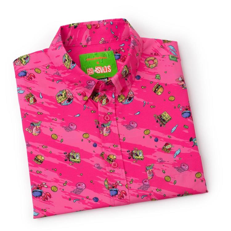 RSVLTS SpongeBob SquarePants Krusty Bobs Short Sleeve Button Up Shirt in KUNUFLEX Stretch - View 8