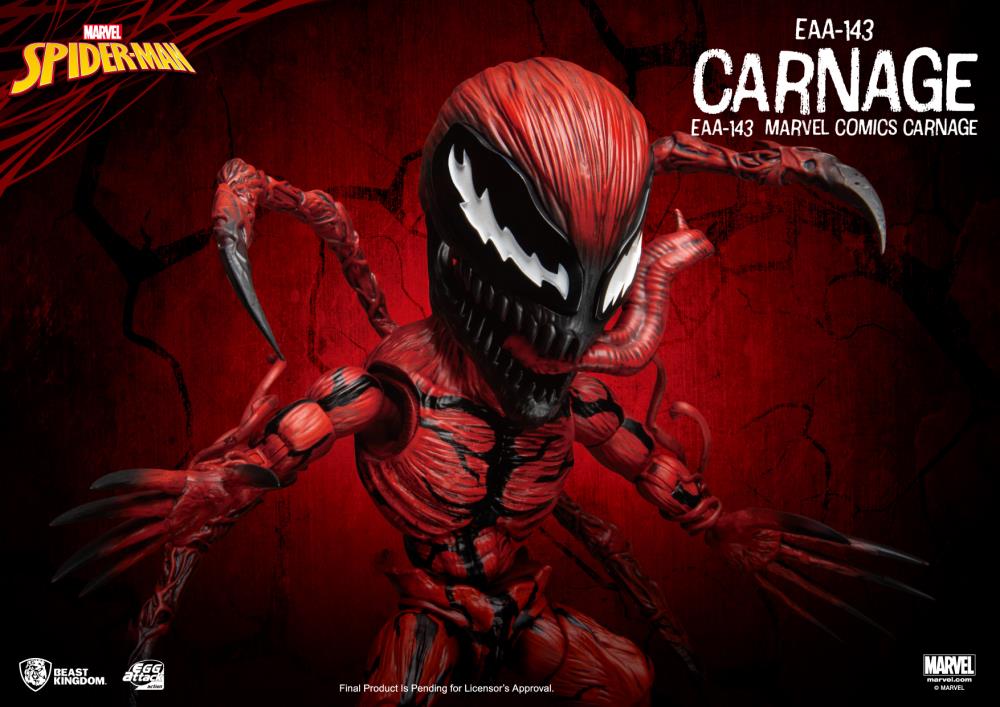 Beast Kingdom Marvel Comics Egg Attack Action EAA-143 Carnage Figure, 6-Inch - View 9