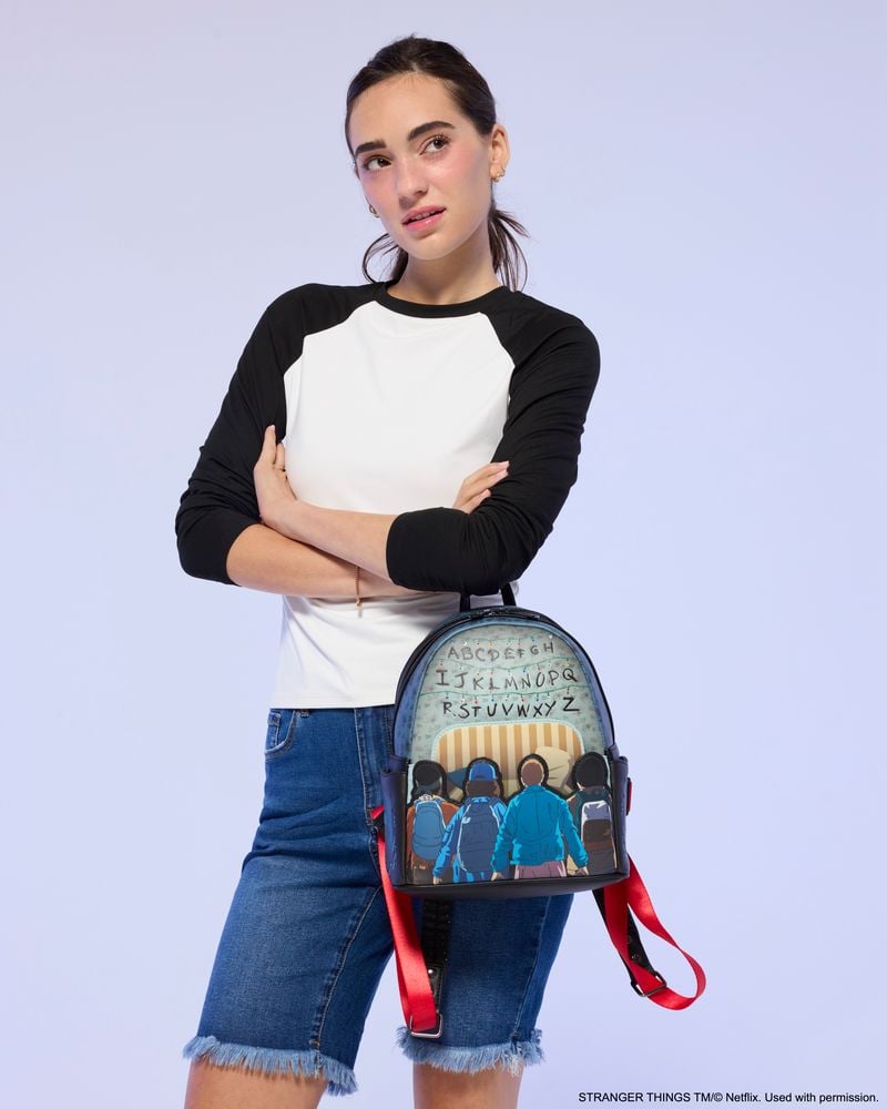 Loungefly Stranger Things 10th Anniversary Light-Up Mini Backpack with Eleven, Mike, Lucas, Dustin and Will - View 7