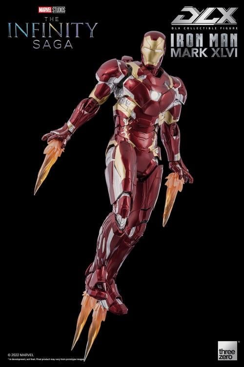 threezero Marvel Avengers: Infinity Saga DLX Iron Man Mark 46 1/12 Scale 7-Inch Action Figure - View 13