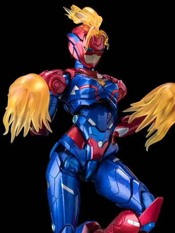 Sentinel Marvel Fighting Armor Captain Marvel Action Figure, 6.5-Inch