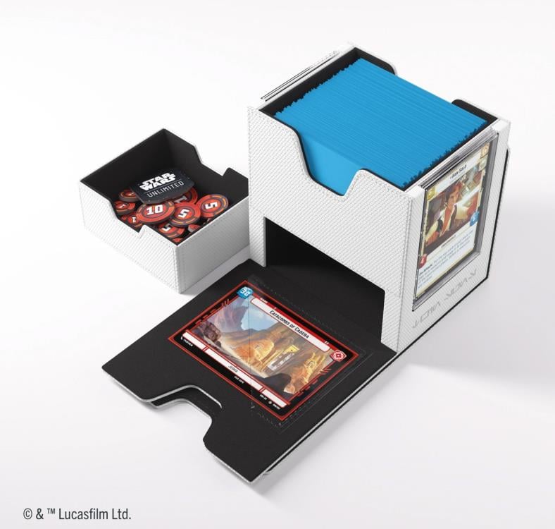 Gamegenic Star Wars: Unlimited Twin Suns White and Black Deck Pod in Hexafyber Material - View 23