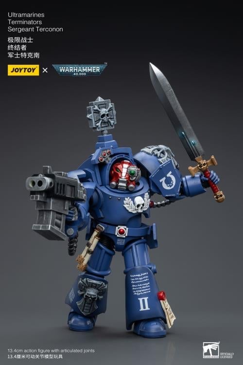 JoyToy Warhammer 40K Ultramarines Terminators Sergeant Terconon 1/18 Scale Action Figure - View 8