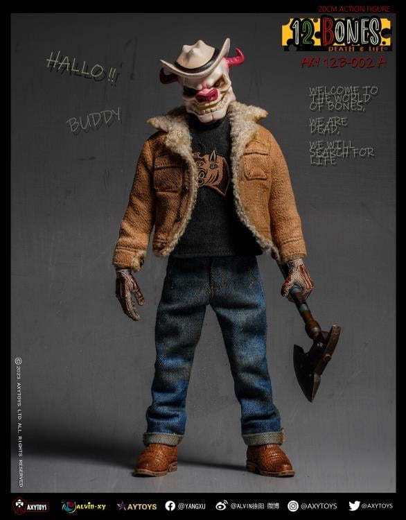 AxyToys 12 Bones Cowboy (2A) 8-Inch Plastic Action Figure - View 3