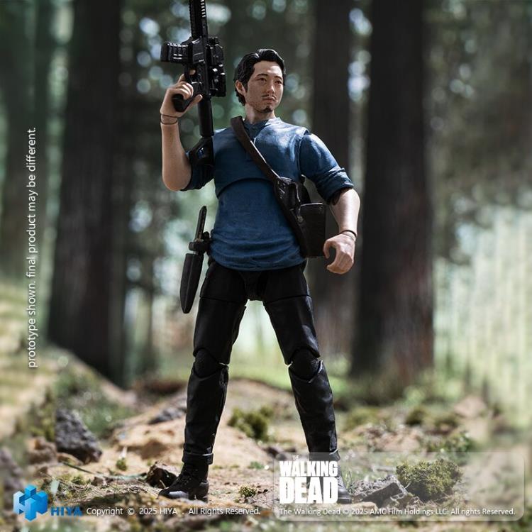 Hiya Toys The Walking Dead Exquisite Mini Series Glenn 1/18 Scale Action Figure 4-Inch - View 6