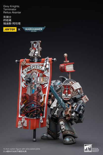 JoyToy Warhammer 40,000 Grey Knights Terminator Retius Akantar 1/18 Scale Action Figure (Reissue) - View 5