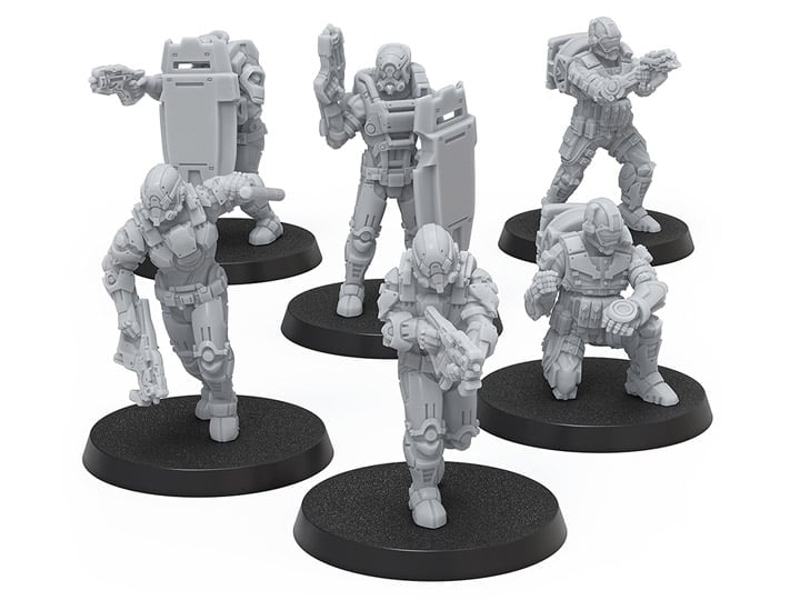 Modiphius Mass Effect: The Board Game Cerberus Troops Alpha Resin Miniatures Set - View 2