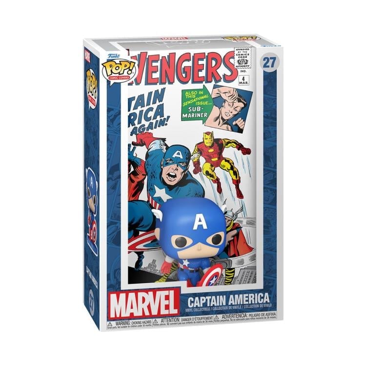 Funko Pop! Comic Covers Marvel Captain America Avengers #4 Vinyl Figure - View 4
