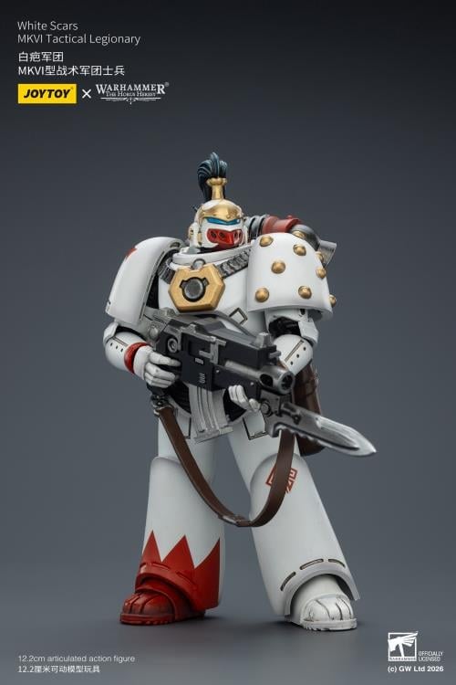 JoyToy Warhammer The Horus Heresy White Scars MKVI Tactical Legionary 1/18 Scale Action Figure - View 5