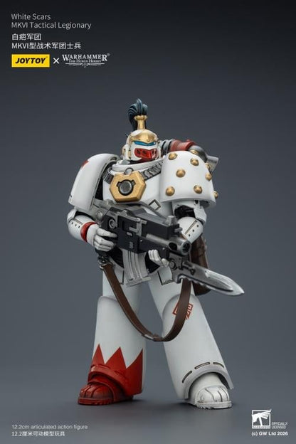 JoyToy Warhammer The Horus Heresy White Scars MKVI Tactical Legionary 1/18 Scale Action Figure - View 5