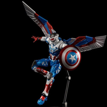 Sentinel Marvel Fighting Armor Captain America (Sam Wilson) Action Figure, 6.5-Inch - View 10