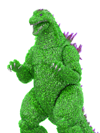 Super7 Toho Super Kaiju Color Shock Godzilla (2002) Glitter Green 5.5-Inch Action Figure