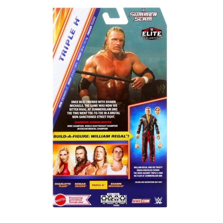 Mattel WWE Elite Collection SummerSlam Triple H Action Figure (William Regal Build-A-Figure) - View 9