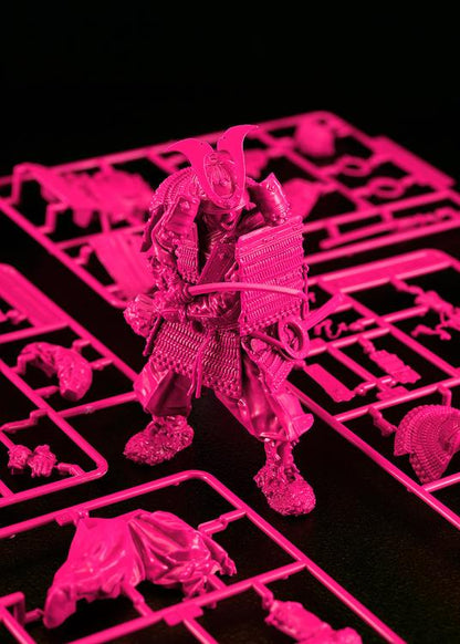 Max Factory PLAMAX Kamakura Period Armored Warrior (Pink Color Edition) 1/12 Scale Model Kit - View 5