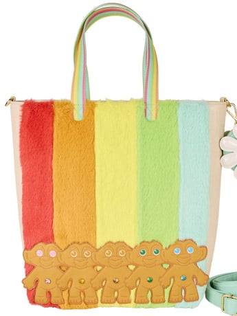 Loungefly Trolls Classic Good Luck Trolls Plush Glitter Tote Bag 17-Inch
