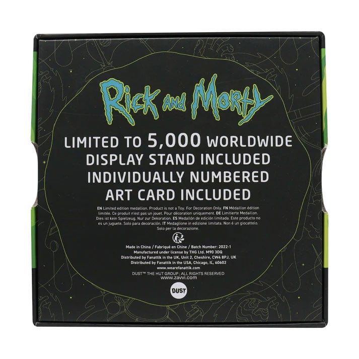 Fanattik Rick and Morty Limited Edition Zinc Alloy Medallion - View 8