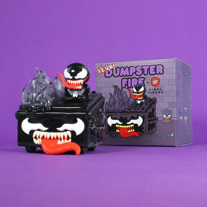 100% Soft Marvel Venom Dumpster Fire 3.5-Inch Vinyl Figure - View 12