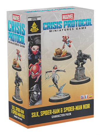 Atomic Mass Games Marvel: Crisis Protocol Silk, Spider-Ham & Spider-Man Noir Pack Miniatures