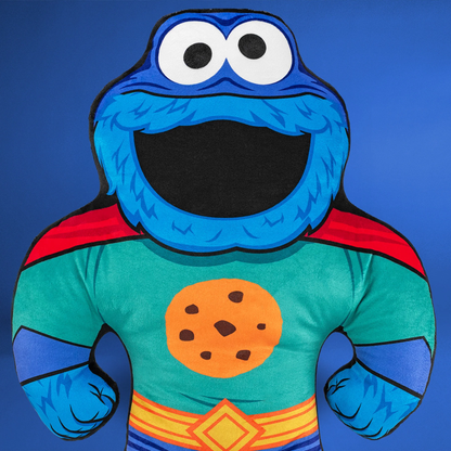 Uncanny Brands Sesame Street Bleacher Buddy Cookie Monster Superhero 22-Inch Plush - View 3