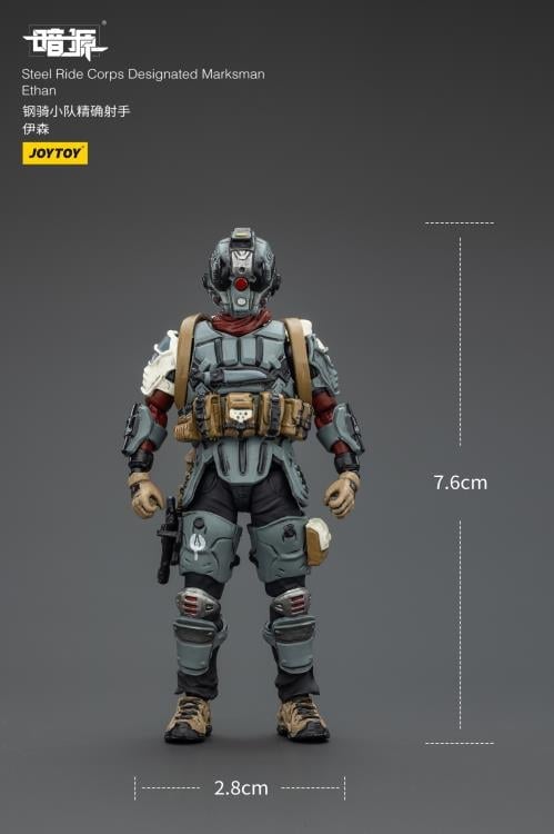 JoyToy Dark Source Steel Ride Corps Designated Marksman Ethan 1/25 Scale 3-Inch Action Figure - View 12