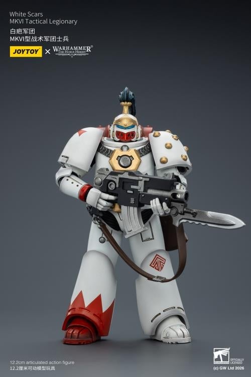JoyToy Warhammer The Horus Heresy White Scars MKVI Tactical Legionary 1/18 Scale Action Figure - View 3