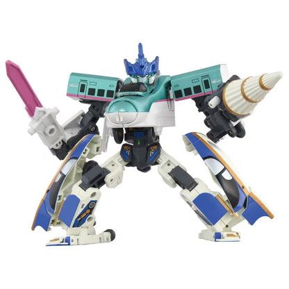 Takara Tomy Shinkansen Transformation Robo Shinkalion Plarail-Shinkalion SGX E5 and E7 Plastic Figure Set - View 3