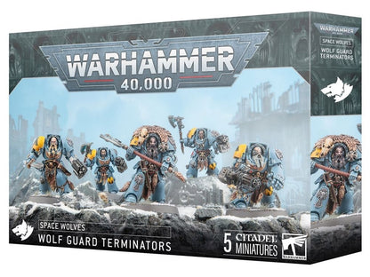 Games Workshop Warhammer 40,000 Space Wolves Wolf Guard Terminators Citadel Plastic Miniatures Set - View 2