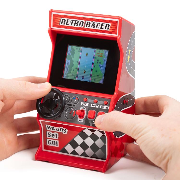 ThumbsUp! Orb Gaming Retro Mini Racing Arcade Machine with 30 Games (6-Inch) - View 3