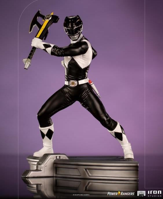 Iron Studios Mighty Morphin Power Rangers Battle Diorama Series Black Ranger 1/10 Scale Limited Edition Statue - View 7