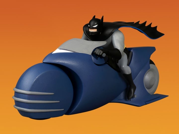 Mezco Toyz 5 Points Batman: The Animated Series Batman and Batcycle Figure Set - View 2