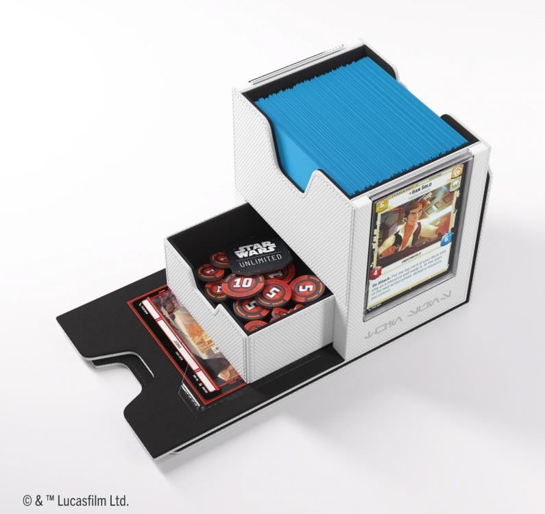 Gamegenic Star Wars: Unlimited Twin Suns White and Black Deck Pod in Hexafyber Material - View 22