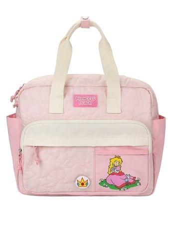 Bioworld Super Mario Princess Peach Mini Backpack in Polyester, 14.5-Inch