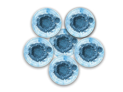 Frontline Gaming FLG Objectives Snow Crater Marker Set Neoprene Game Markers - View 2