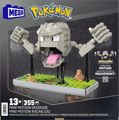 Mattel Pokemon Mega Construx Wonder Builder Mini Motion Geodude Building Set, 5-Inch - View 3