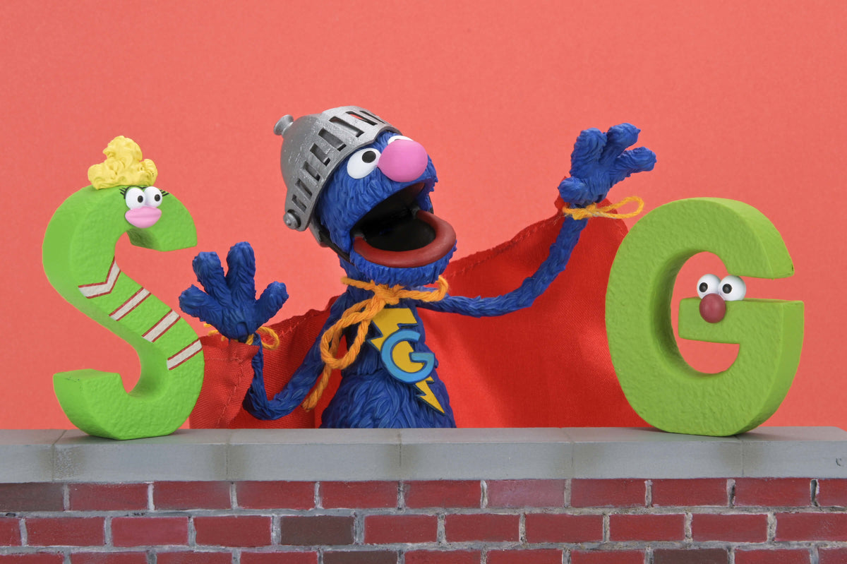 NECA Sesame Street Ultimate Super Grover Plastic Action Figure - View 16