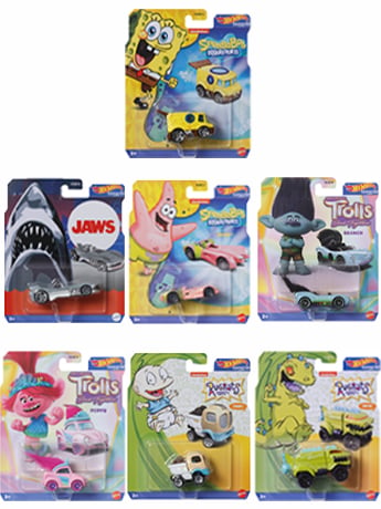 Hot Wheels Blockbuster Character Cars 1/50 Scale Case of 8 Vehicles