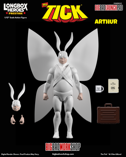 BigBadWorkShop The Tick Longbox Heroes Prestige Arthur 1/12 Scale Action Figure with 20 Points of Articulation - View 6