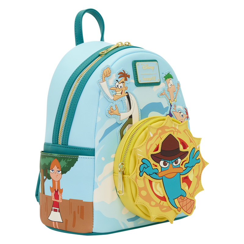Loungefly Phineas and Ferb Light-Up Mini Backpack, 10.5-Inch - View 3