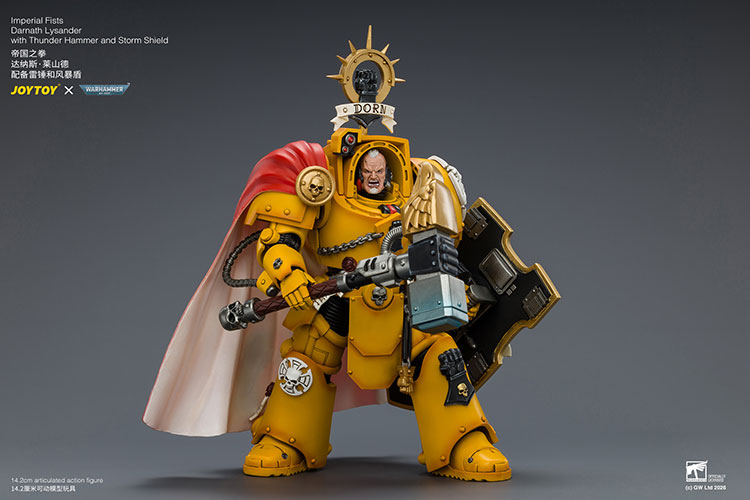 JoyToy Warhammer 40,000 Imperial Fists Darnath Lysander 1/18 Scale Plastic Action Figure 5.6-Inch - View 7