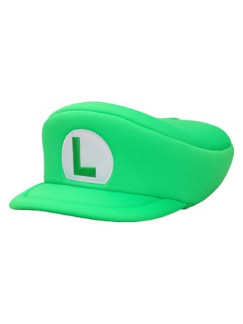 Bioworld Super Mario Embroidered Luigi Cosplay Hat in Polyester
