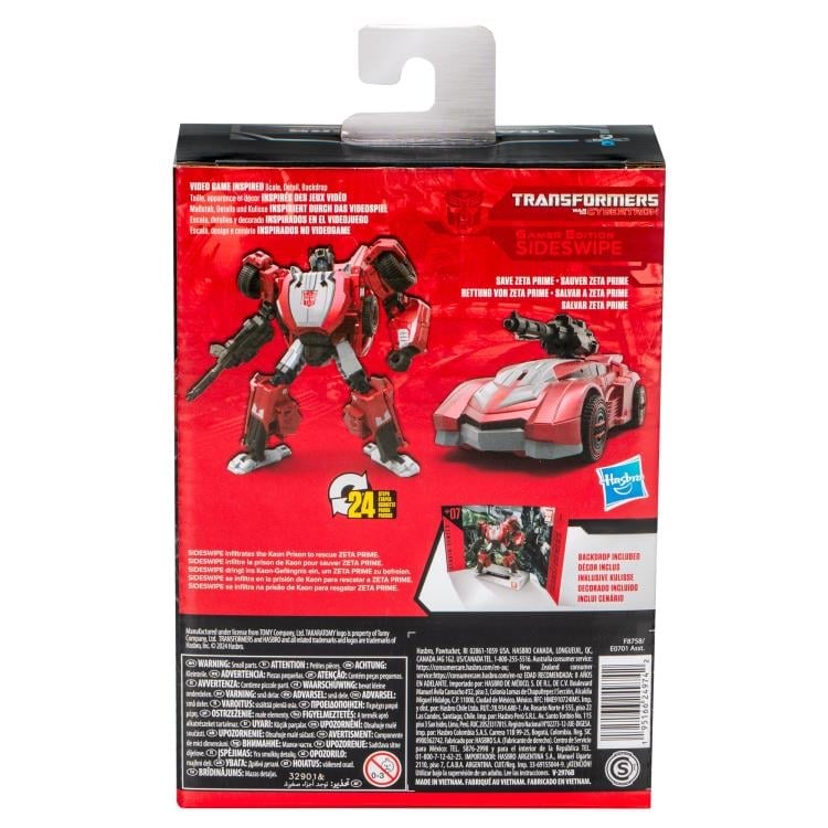 Hasbro Transformers Studio Series Gamer Edition 07 Deluxe Class Sideswipe Plastic Action Figure - View 14