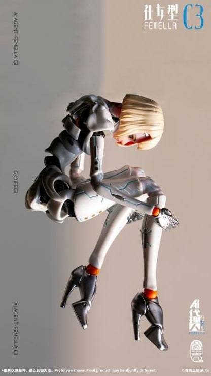 GUKE AI Agent Femella C3 Solid Color Edition 1/12 Scale 7-Inch Action Figure - View 26