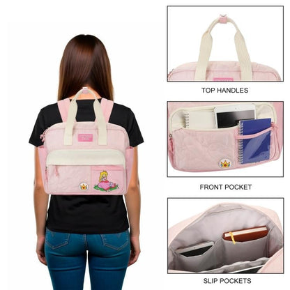 Bioworld Super Mario Princess Peach Mini Backpack in Polyester, 14.5-Inch - View 7