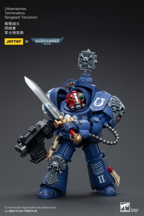 JoyToy Warhammer 40K Ultramarines Terminators Sergeant Terconon 1/18 Scale Action Figure - View 5