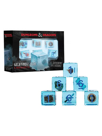 FanRoll Dungeons & Dragons Gelatinous Cube Resin Dice Set
